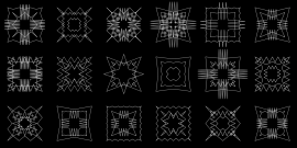 Processing - motifs carrés aléatoires